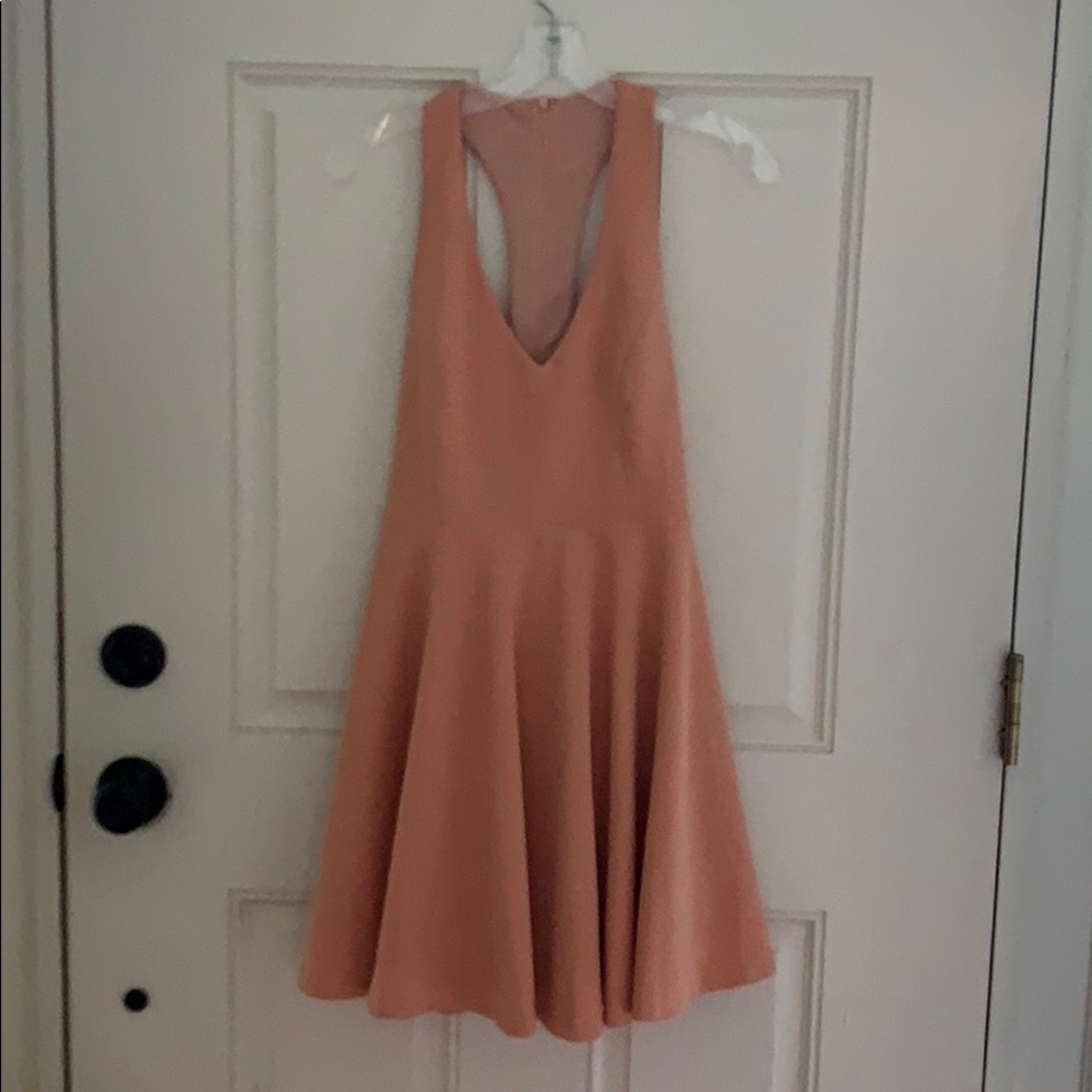 Peach skater dress